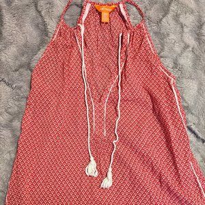 Joe Fresh Red Patterned Tank